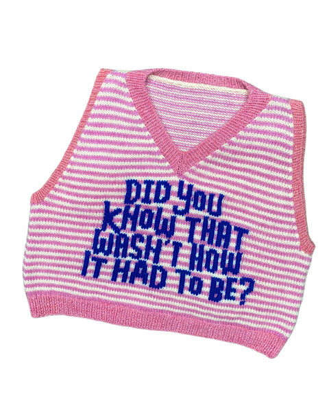 PINK AND BLUE DID YOU KNOW VEST