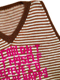 PINK AND BROWN HAPPY VEST