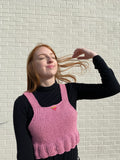KNIT CROP TOP WITH EMBROIDERY PATTERN